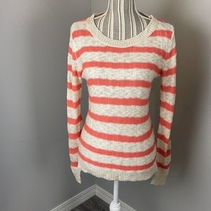 Pink Rose Cream & Coral Knitted Sweater